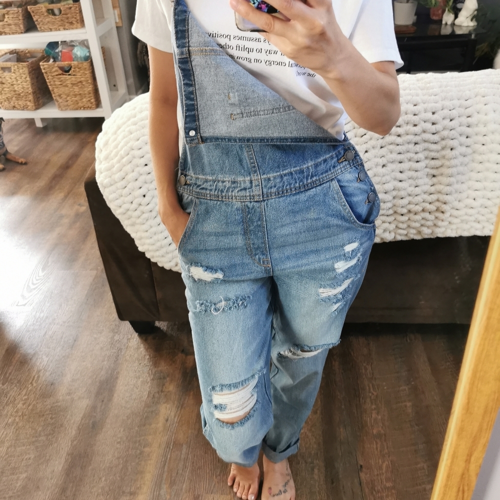 Black Label boyfriend style overalls